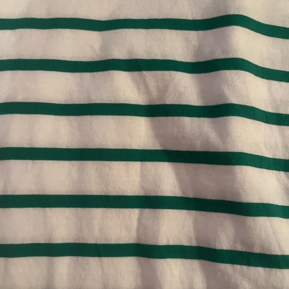 Boden Jewel Green and Ivory Stripe Sleeve Stripe Top, Women’s Size 14 - Picture 2 of 6